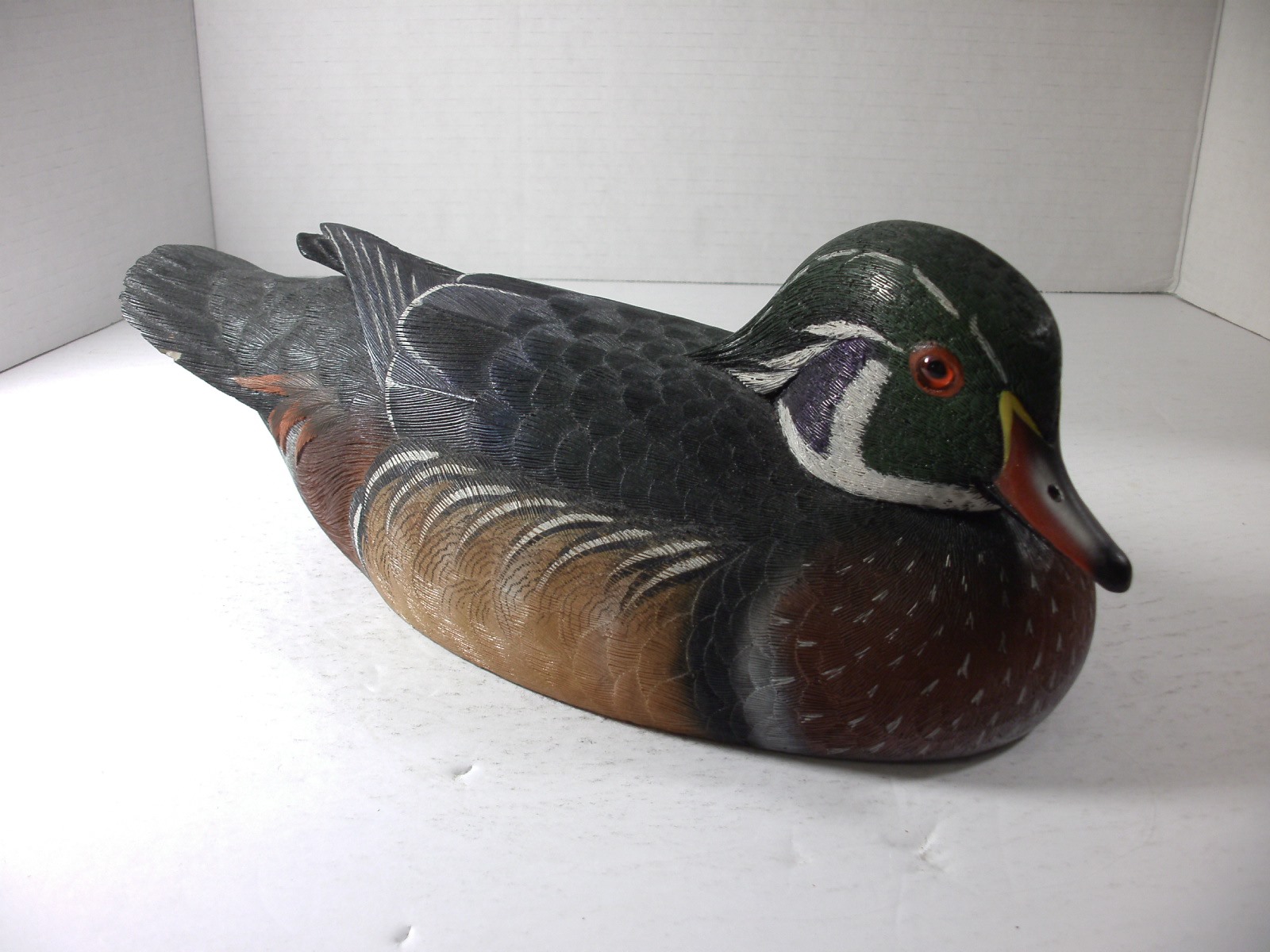 Limited Edition Wood Duck Decoy Hand Painted Signed By Jules A